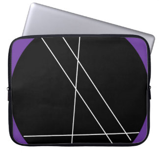 Black, white and purple abstract. laptop sleeve