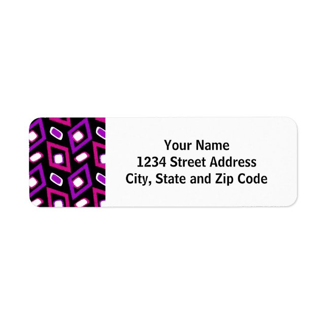 Black White and Purple Modern Circle Pattern (Front)