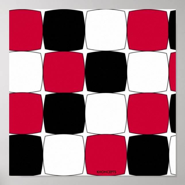 Black, White and Red Fisheye by Celeste Sheffey... Poster (Front)