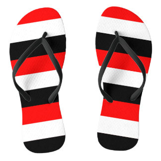 Black, White and Red Stripes  Jandals