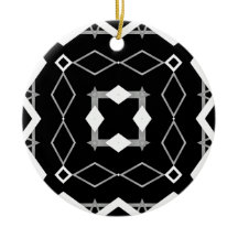 Black White and Silver Geometric pattern