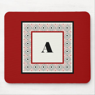 Black White and Wine Custom Modern Mousepad