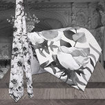 Black & White Anemones Eucalyptus Floral Wedding Tie<br><div class="desc">A wedding neck tie featuring exquisitely detailed watercolor-painted wedding florals of roses,  ranunculus,  peonies,  poppies,  dahlias,  anemones and other wedding florals.</div>