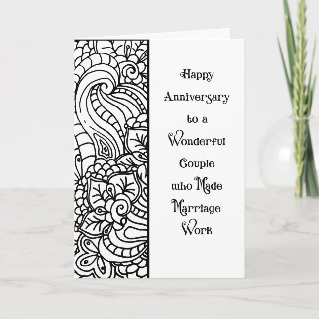 Black & White Anniversary Card (Front)