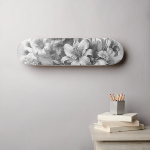 Black & White Antique Floral Perfection Skateboard