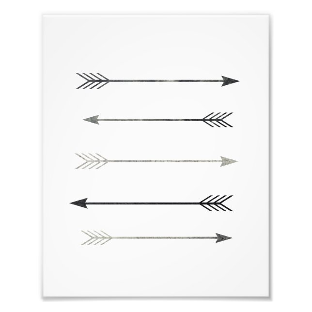 Black & White Arrow Art Photo Print (Front)