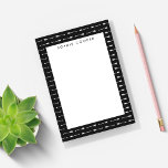 Black & White Arrows Pattern Personalised Notes<br><div class="desc">Design features a white arrow pattern on a black background,  and a name,  monogram or text of your choice. Lots of coordinating items available in our shop!</div>