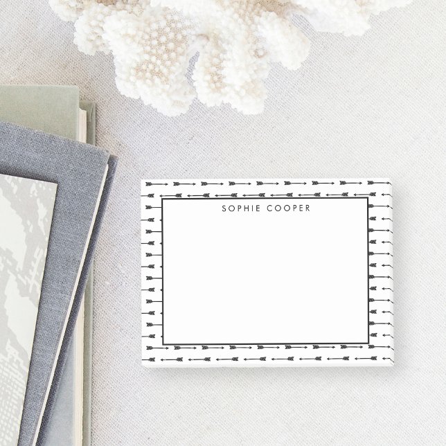Black & White Arrows Personalised Sticky Notes (Creator Uploaded)