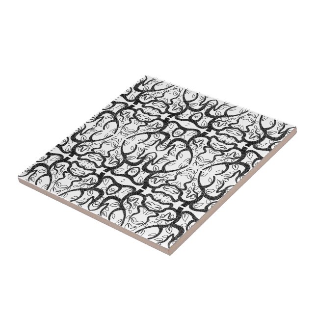 Black & White Art - Customisable - Add Colour Tile (Side)
