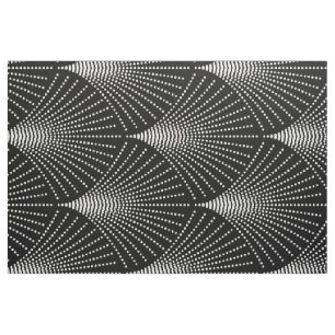 Black & White Art-Deco Geometric Pattern Fabric