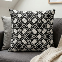 Black White Art Deco Interlaced Pattern