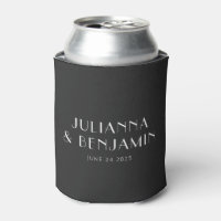 Black White Art Deco Modern Personalised Wedding