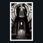 Black & White Art Deco Stairways To Where? Poster<br><div class="desc">Been fascinated with stairs and portals and whirlpools. Where do they go?</div>
