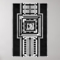 Black & White Art Deco Tapestry