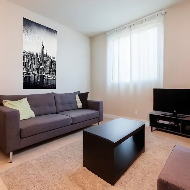 black white art New York City | AI Art  Poster (Creator Uploaded)