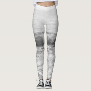 Black & White Atlantic Ocean Bliss 1 Leggings