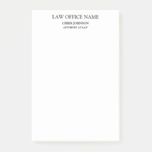 Black White Attorney at Law Business Profile Post-it Notes