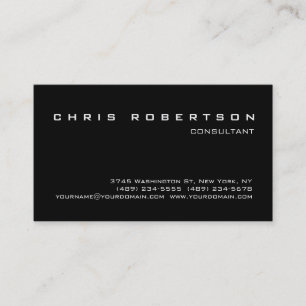 Black White Attractive Charming Business Card