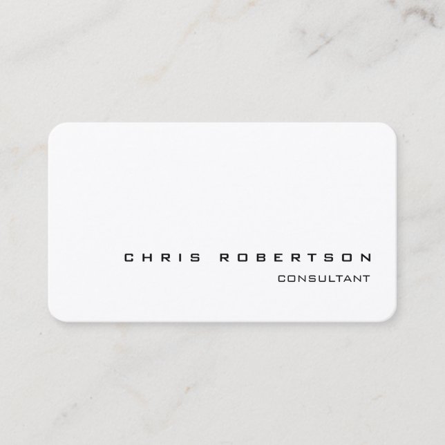Black & White Attractive Charming Modern Business Card (Front)