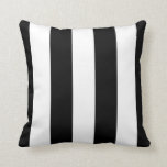 Black & White Awning Striped Decorative  Cushion<br><div class="desc">Refresh your decor with this Black & White Awning Striped decorative throw pillow. Complete the look with coordinating designs from the mix and match Black & White decorative throw pillow range. • Insert Included • Machine washable • Wrinkle free fabric • Concealed zipper (zipper-less option available) • Choose from Square...</div>