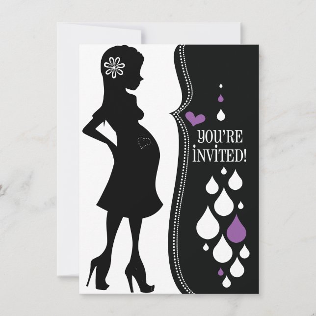 Black & White Baby Shower Invite (Front)