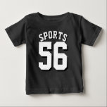 Black & White Baby | Sports Jersey Design Baby T-Shirt<br><div class="desc">Black & White Baby | Sports Jersey Design • Baby Sports T-Shirt</div>