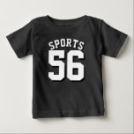 Black & White Baby | Sports Jersey Design T-Shirt<br><div class="desc">Black & White Baby | Sports Jersey Design • Baby Sports T-Shirt</div>