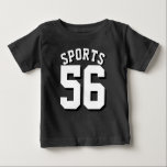 Black & White Baby | Sports Jersey Design T-Shirt<br><div class="desc">Black & White Baby | Sports Jersey Design • Baby Sports T-Shirt</div>