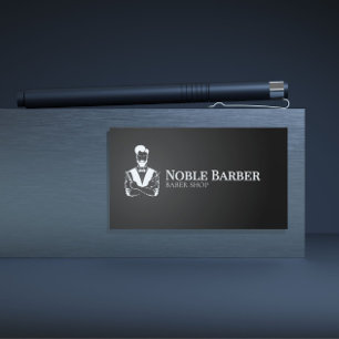Black & White Barber Business Card   Modern Barber