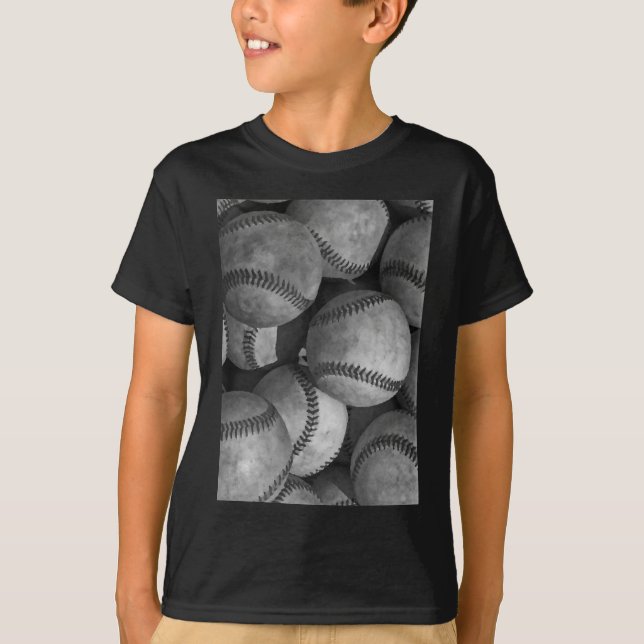 Black & White Baseball T-Shirt (Front)