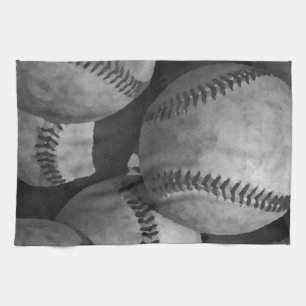 Black & White Baseball Tea Towel