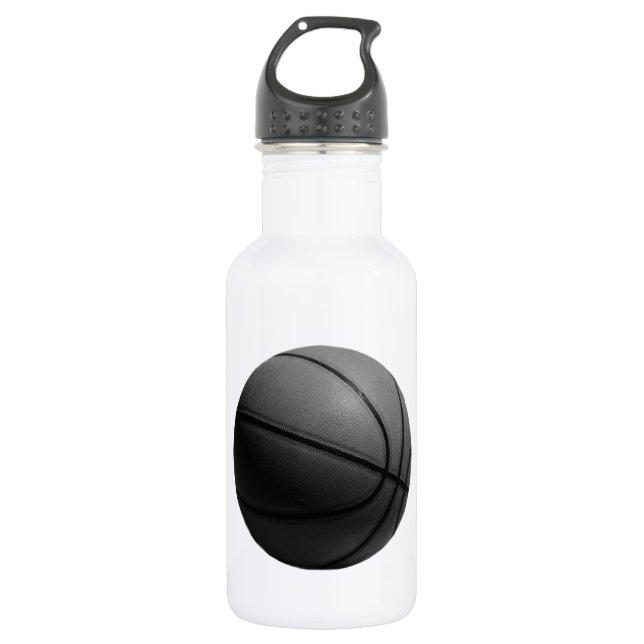 Black & White Basketball 532 Ml Water Bottle (Front)
