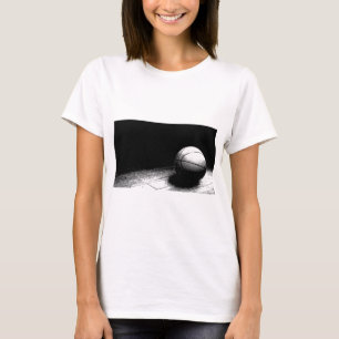 Black White Basketball Art T-Shirt