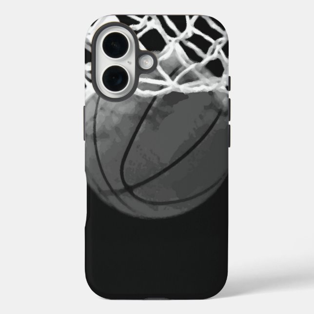 Black & White Basketball Case-Mate iPhone Case (Back)