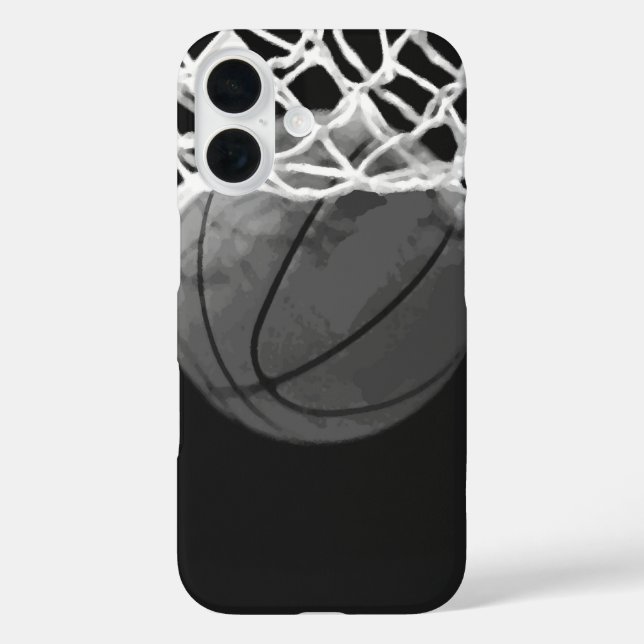 Black & White Basketball Case-Mate iPhone Case (Back)