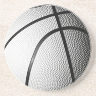 Black & White Basketball Coaster