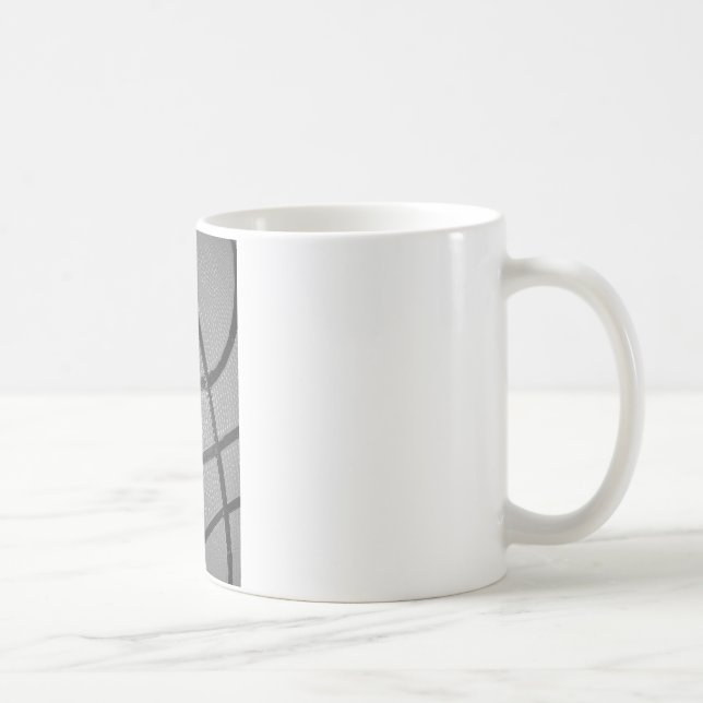 Black & White Basketball Coffee Mug (Right)