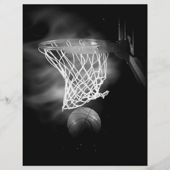 Black & White Basketball Flyers (Front)