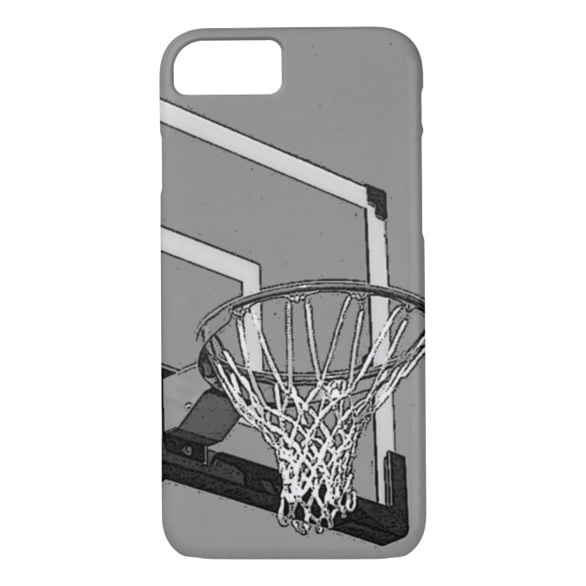 Black White Basketball Hoop iPhone 7 Case (Back)