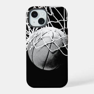 Black White Basketball iPhone 15 Case