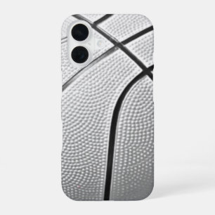 Black & White Basketball iPhone 16 Case