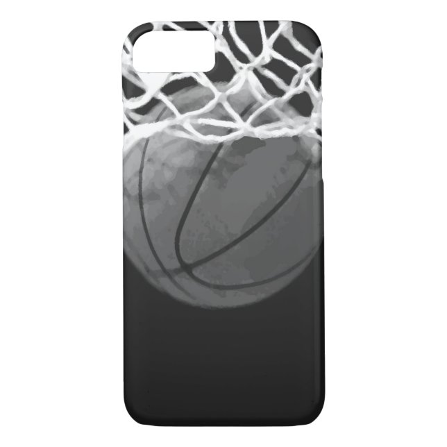 Black & White Basketball iPhone 7 Case (Back)