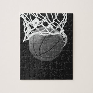 Black & White Basketball Jigsaw Puzzle