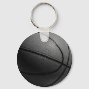 Black & White Basketball Key Ring