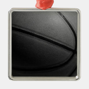 Black & White Basketball Metal Tree Decoration