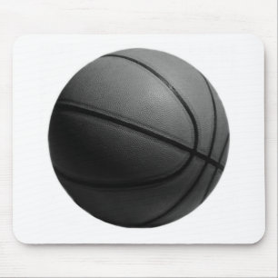 Black & White Basketball Mouse Pad