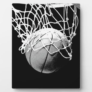 Black & White Basketball Plaque
