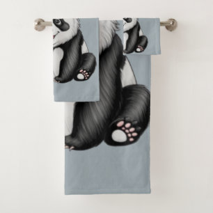Black & White Beauty Panda Dreams Bath Towel Set