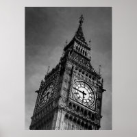 Black & White Big Ben Art Photography