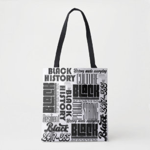 Black White Black History Two Tone Tote Bag